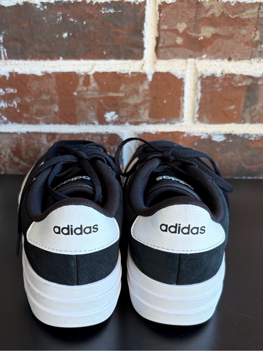 adidas VL Court Bold Core Black Cloud White Platform Sneakers Size 6 NWT - Picture 9 of 14